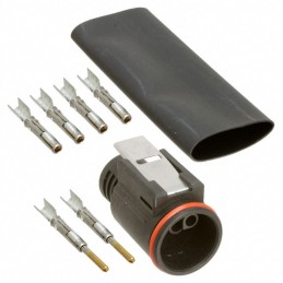 1 pcs : UTL6103G1P14AWG - CONN CIRC PLUG 4POS GOLD CRIMP