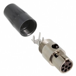 1 pcs : TA6FLX - CONN PLUG FMALE MINI XLR 6P SLDR