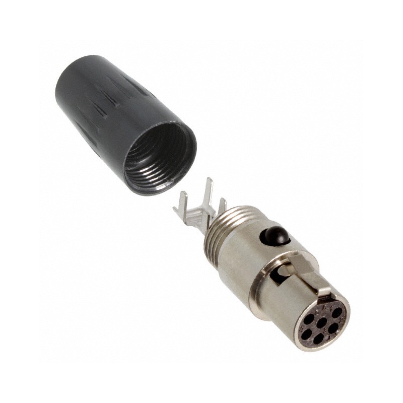 1 pcs : TA6FLX - CONN PLUG FMALE MINI XLR 6P SLDR