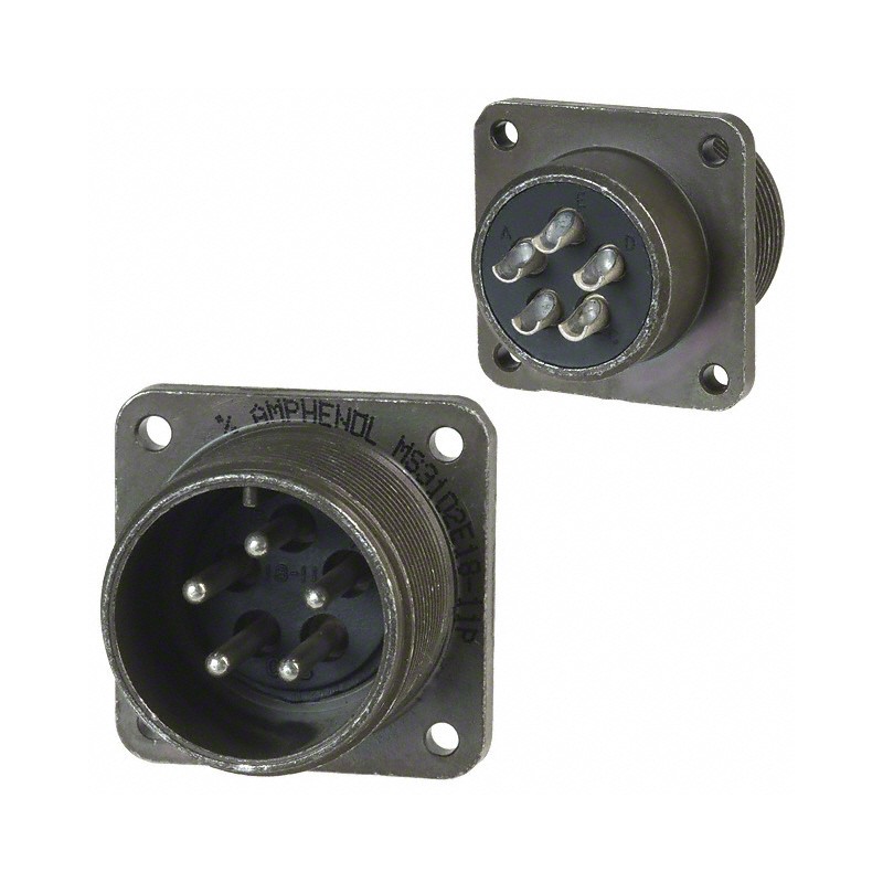 1 pcs : MS3102E18-11P - CONN RCPT MALE 5P SILV SLDR CUP