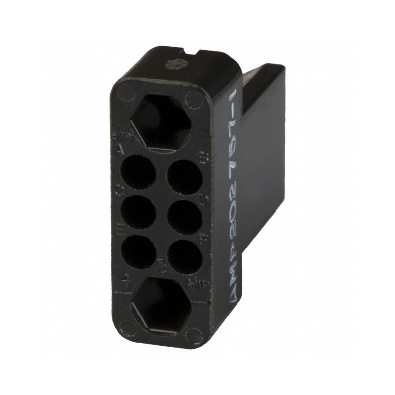 1 pcs : 202757-1 - CONN 6POS BLACK PNL MNT