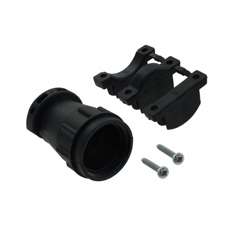 1 pcs : TR18ASR1N - CONN BACKSHELL W/CLMP SZ18 BLACK