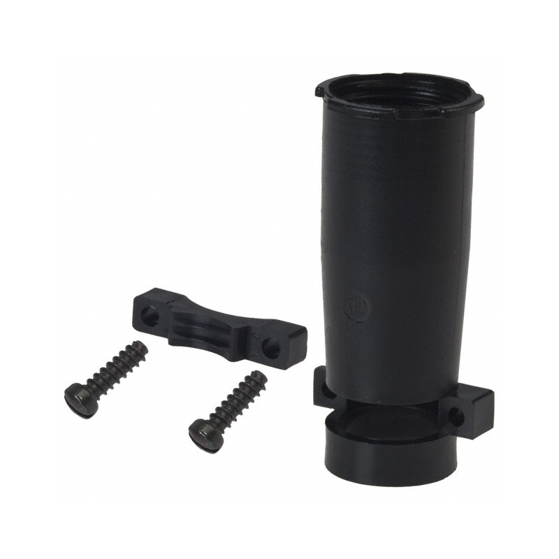 1 pcs : MBG12S-1 - CONN BACKSHELL W/CLMP BLACK