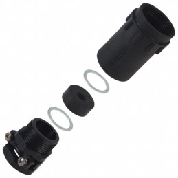 1 pcs : UTG16PG - CONN BACKSH W/CLMP SZ16 BLK PG16