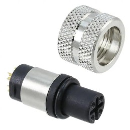 1 pcs : 858-004-20TRLS4 - M12 4P A-CODE FEMALE BRASS/TIN S