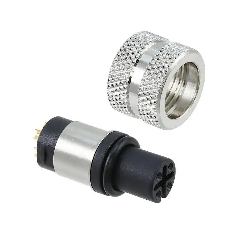 1 pcs : 858-004-20TRLS4 - M12 4P A-CODE FEMALE BRASS/TIN S