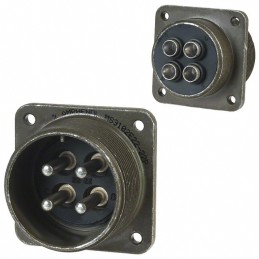 1 pcs : MS3102E22-22P - CONN RCPT MALE 4P SILV SLDR CUP