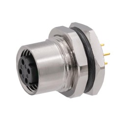 1 pcs : SS-12300-003 - M12 D-CODE BOARD MOUNT FEMALE -