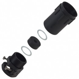 1 pcs : UTG20PG - CONN BACKSH W/CLMP SZ20 BLK PG21