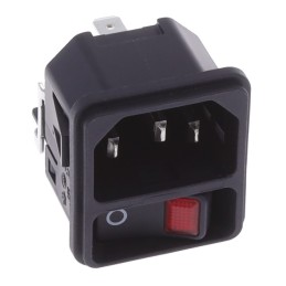 1 pcs : DC11.0021.401 - PWR ENT MOD RCPT IEC320-C14 PNL