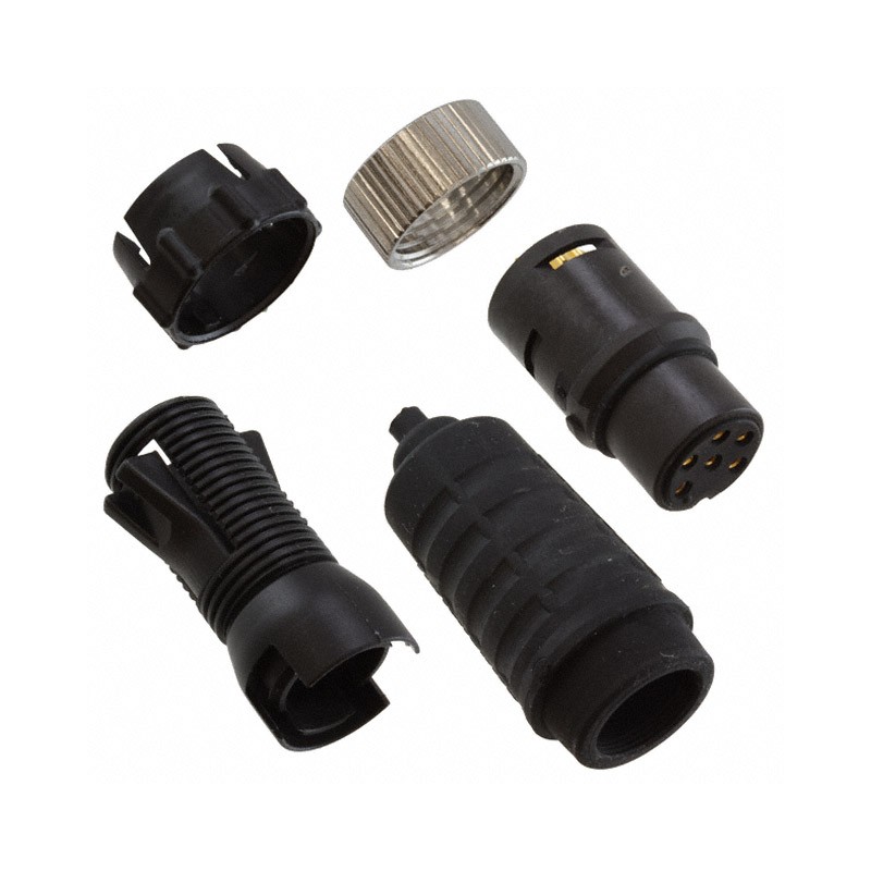 1 pcs : EN3C6FLX - CONN PLUG FMALE 6P GOLD SLDR CUP