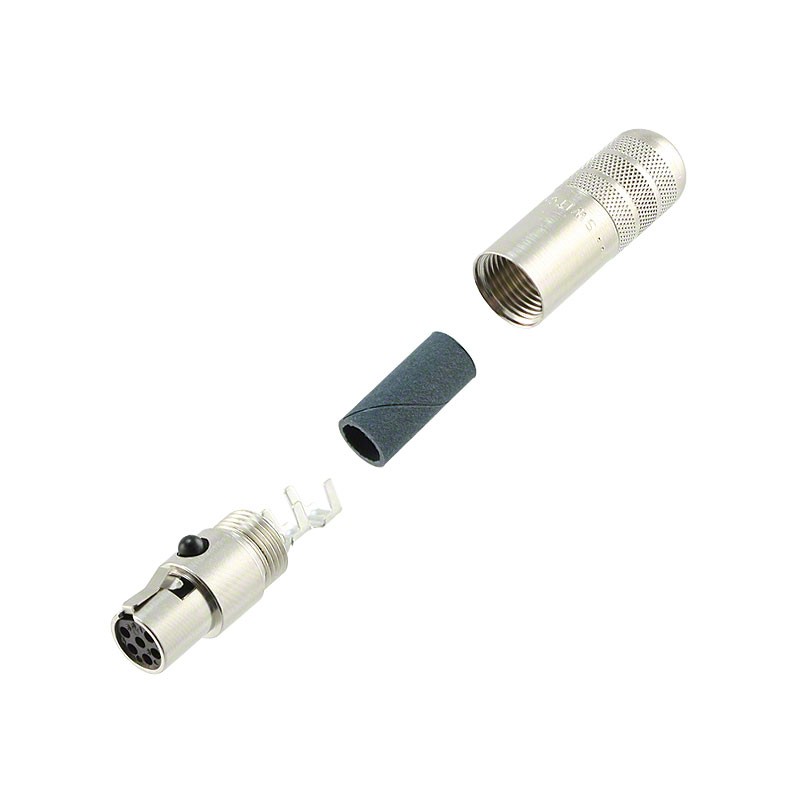1 pcs : TA6FSH - CONN PLUG FMALE MINI XLR 6P SLDR
