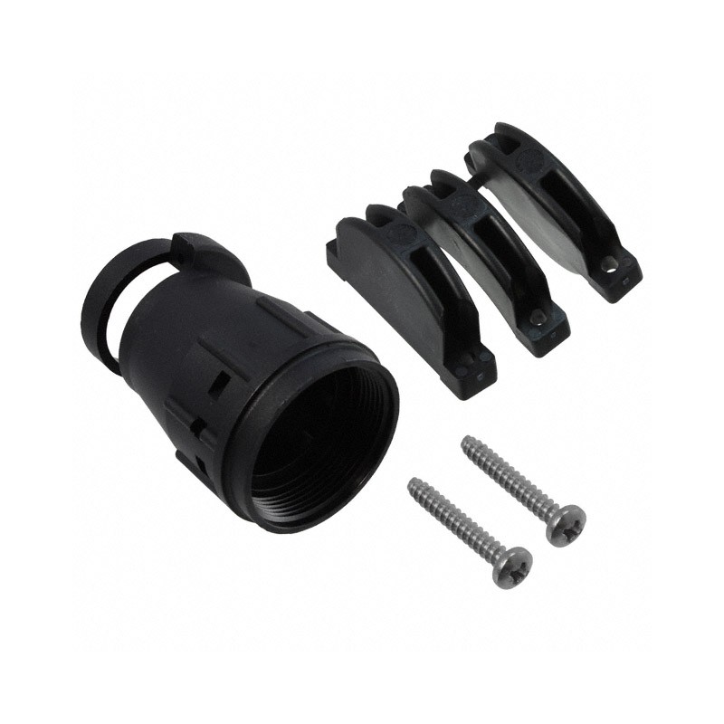 1 pcs : TNA24CC-SR00L - CONN BACKSHELL W/CLAMP SZ 24 BLK