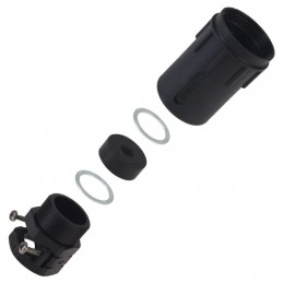 1 pcs : UTG22PG - CONN BACKSH W/CLMP SZ22 BLK PG21