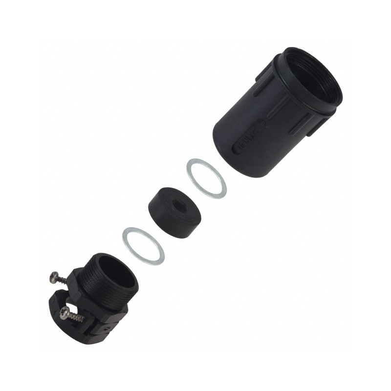 1 pcs : UTG22PG - CONN BACKSH W/CLMP SZ22 BLK PG21