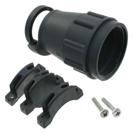 1 pcs : TR20ASR1N - CONN BACKSHELL W/CLMP SZ20 BLACK