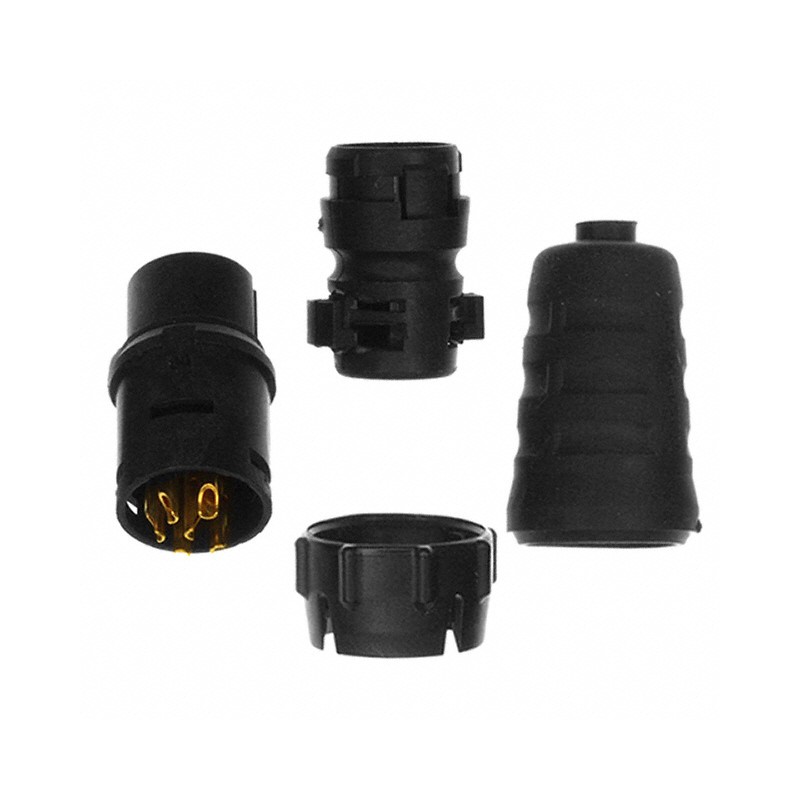 1 pcs : EN3C6FX - CONN PLUG FMALE 6P GOLD SLDR CUP
