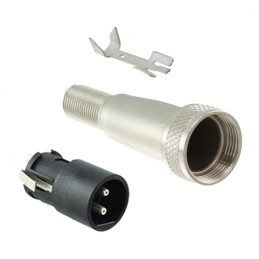 1 pcs : SL402MX - CONN PLUG MALE 2P SILV SLDR CUP