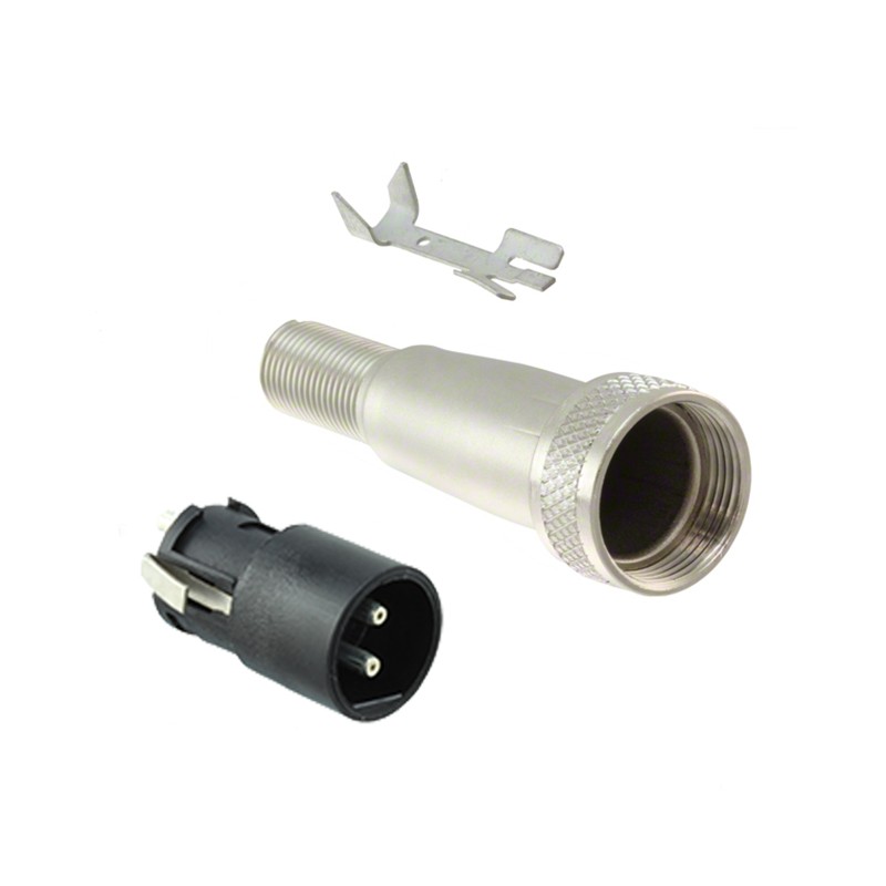 1 pcs : SL402MX - CONN PLUG MALE 2P SILV SLDR CUP