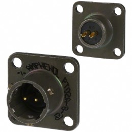 1 pcs : PT02A-8-2P(025) - CONN RCPT MALE 2P GOLD SLDR CUP