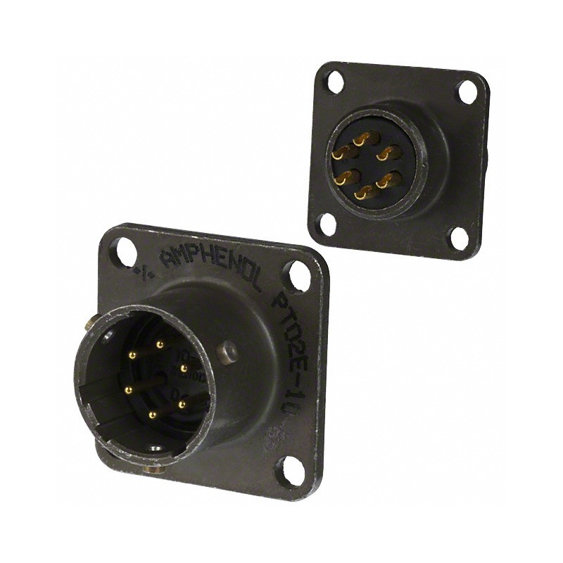 1 pcs : PT02A-10-6P - CONN RCPT MALE 6P GOLD SLDR CUP