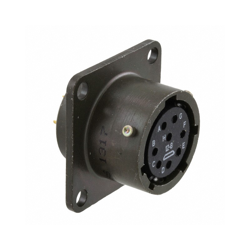 1 pcs : PT02E-12-8S - CONN RCPT FMALE 8P GOLD SLDR CUP