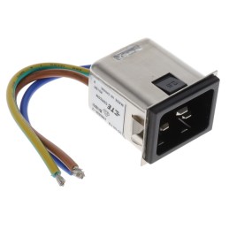 1 pcs : 20SRBS8-X - PWR ENT RCPT IEC320-C20 PNL WIRE