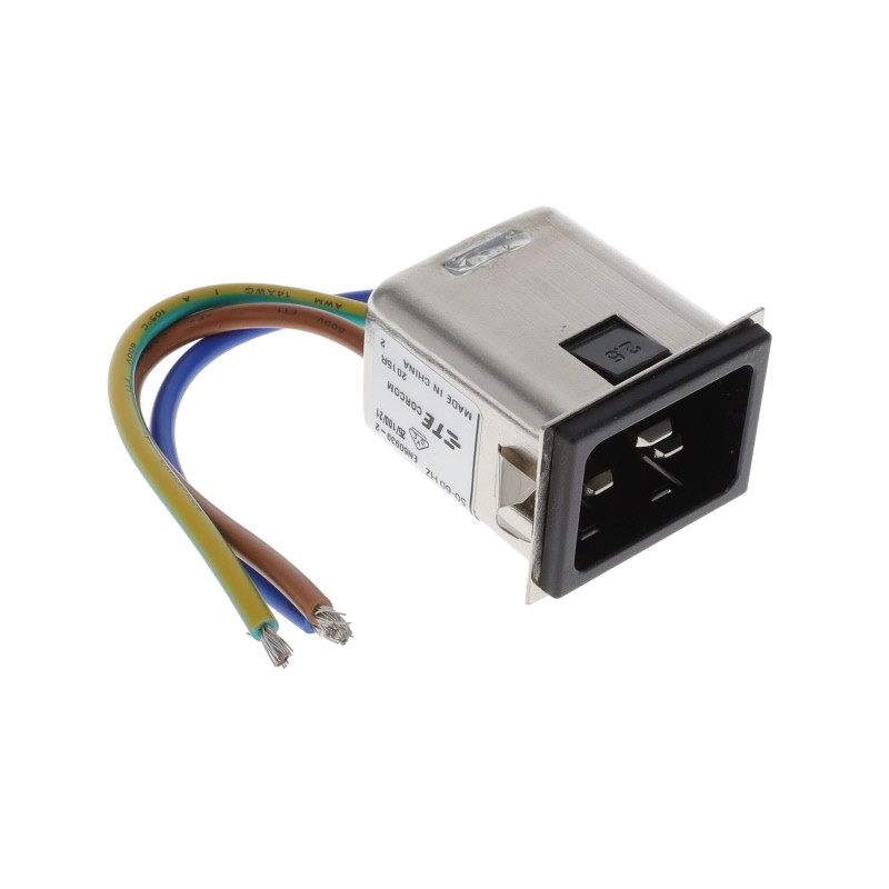 1 pcs : 20SRBS8-X - PWR ENT RCPT IEC320-C20 PNL WIRE