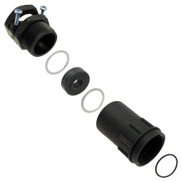 1 pcs : TR20AHC1N - CONN BACKSHELL W/CLMP SZ20 BLACK