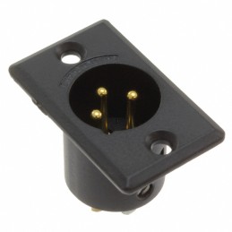 1 pcs : D3MBAU - CONN RCPT MALE XLR 3P SOLDER CUP