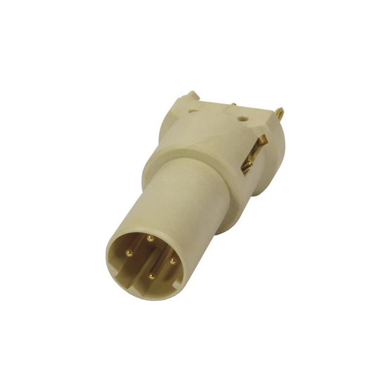 1 pcs : 21033811418 - CONN MALE INSERT 4POS GOLD SLDR