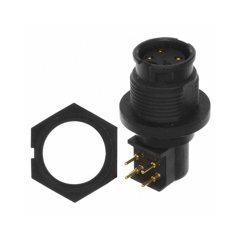 1 pcs : EN3P4FRAPCX - CONN RCPT FMALE 4POS GOLD SOLDER