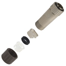 1 pcs : LF10WBPD-4P(31) - CONN PLUG MALE 4P GOLD SLDR CUP