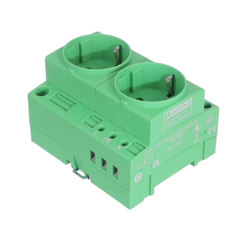 1 pcs : 0804037 - SOCKET EO-CF/UT/LED/DUO/GN