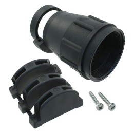 1 pcs : TR24ASR1N - CONN BACKSHELL W/CLMP SZ24 BLACK