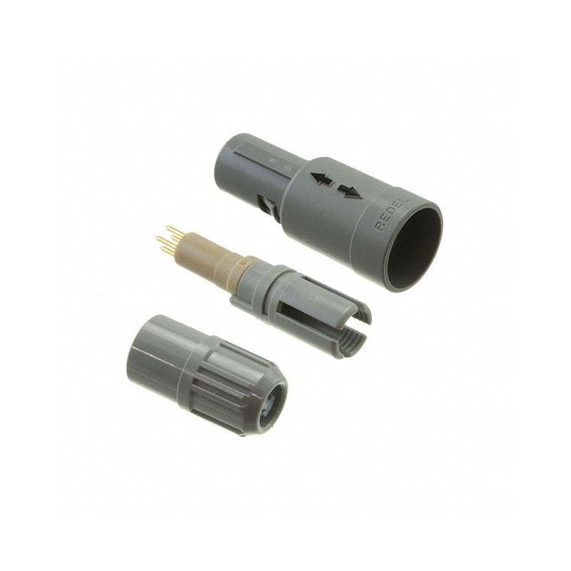 1 pcs : PAG.M0.4GL.AC65G - CONN PLUG MALE 4P GOLD SLDR CUP