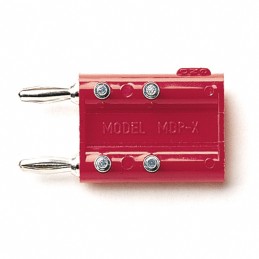 1 pcs : MDP-X - CONN DBL BAN PLUG STACK SLDR RED