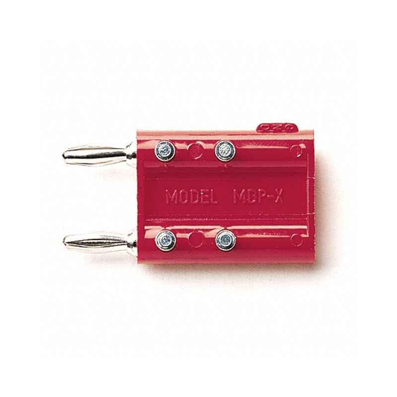 1 pcs : MDP-X - CONN DBL BAN PLUG STACK SLDR RED