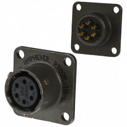 1 pcs : PT02A-10-6S - CONN RCPT FMALE 6P GOLD SLDR CUP