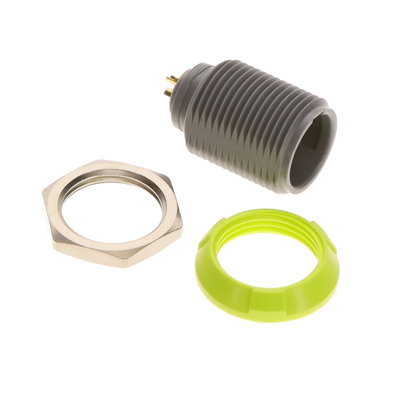 1 pcs : PKG.M0.2GL.LJ - CONN RCPT FMALE 2P GOLD SLDR CUP