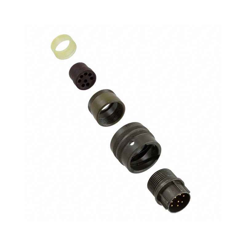 1 pcs : PT06E-12-8P - CONN PLUG MALE 8P GOLD SLDR CUP