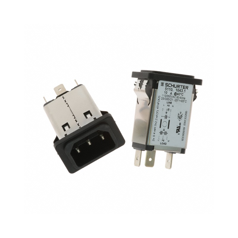 1 pcs : 5110.1043.1 - PWR ENT RCPT IEC320-C14 PANEL QC