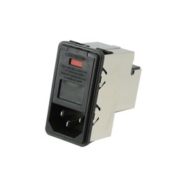 1 pcs : 7-6609107-9 - PWR ENT MOD RCPT IEC320-C14 PNL