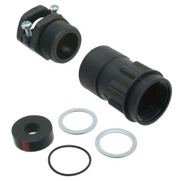 1 pcs : TR14AHC1N - CONN BACKSHELL W/CLMP SZ14 BLACK