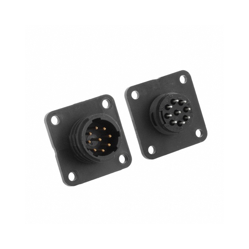 1 pcs : 1-206852-2 - CONN RCPT MALE 9POS GOLD SOLDER