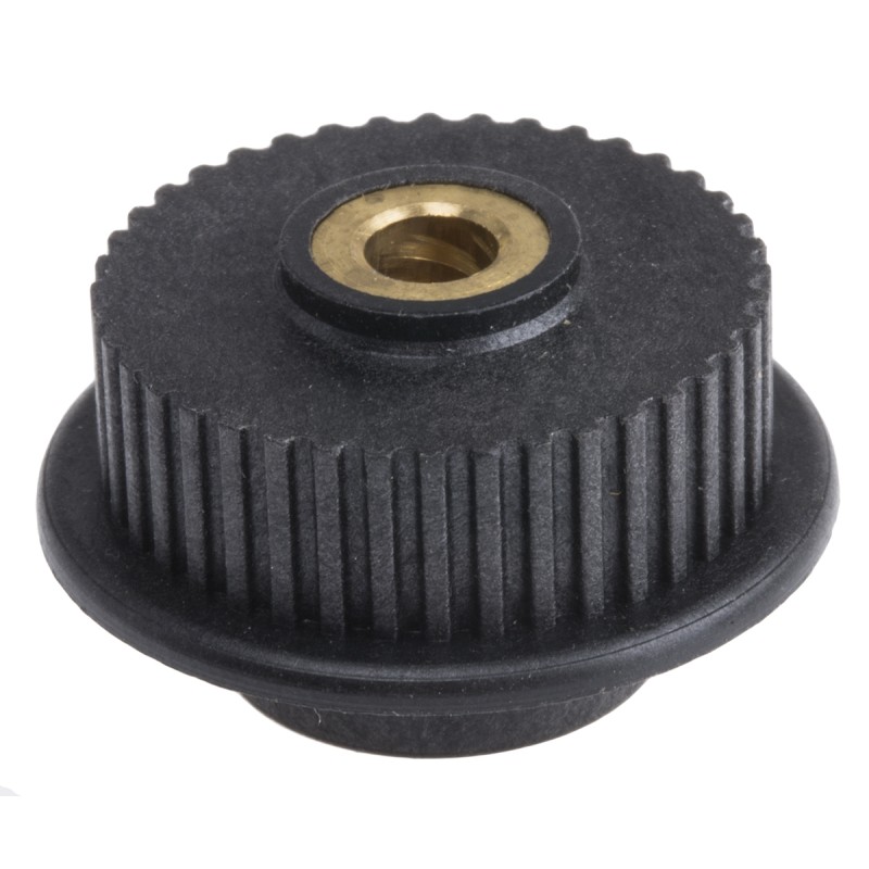 1 pcs - RS PRO Timing Belt Pulley, Brass, Glass Filled PC 6mm Belt Width x 2mm Pitch, 40 Tooth