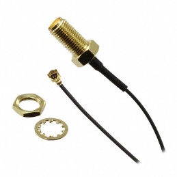 1 pcs : VL-CBR-0202 - U.FL TO RP-SMA FEM BULKHEAD 12'