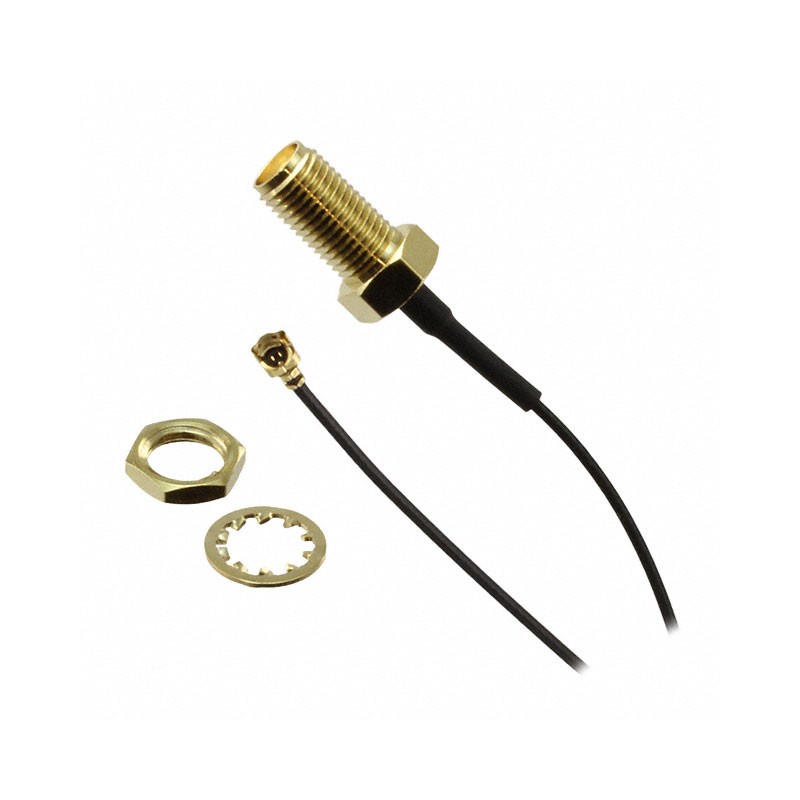 1 pcs : VL-CBR-0202 - U.FL TO RP-SMA FEM BULKHEAD 12'