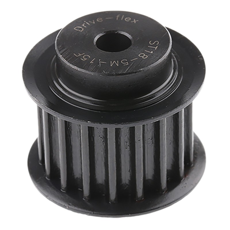 1 pcs - RS PRO Timing Belt Pulley, Steel 15mm Belt Width x 5mm Pitch, 18 Tooth