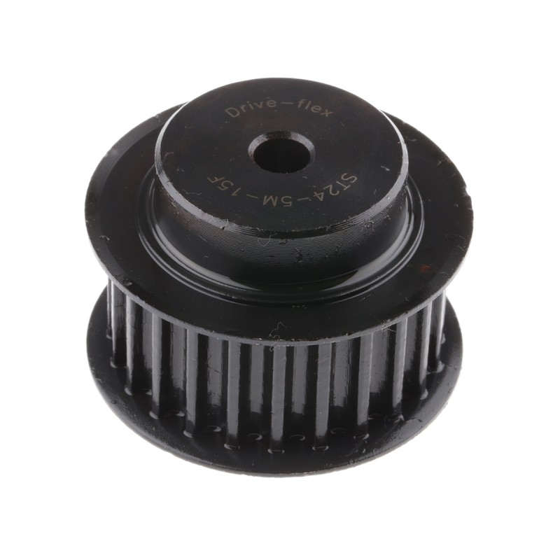 1 pcs - RS PRO Timing Belt Pulley, Steel 15mm Belt Width x 5mm Pitch, 24 Tooth